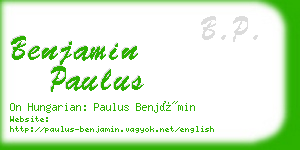 benjamin paulus business card